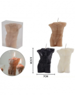 Velas Figuras de Hombre x 6 Unds.Medida: 8.5 x 7 cm aprox.