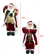 Viejo Pascuero Decorativo Navideño Rojo Clásico x 6 Unds. Medidas: 30 cm aprox.