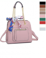 Cartera Eco Cuero con Lazo Colores Surtidos  x 6 Unds.Medida: 24 x 10  x 22 cm aprox
