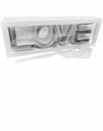Caja Love Blanco x 2 Unds. Medida:44.5 x 15.5 x 9.7 cm aprox