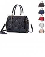 Cartera Eco Cuero Colores Surtidos  x 6 Unds.Medida: 26 x 13 x 20 cm aprox