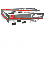 Clip Doble Negro 15 Mm Metalico Fultons x 6Unds.