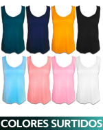 Camiseta Bambú sin Manga Colores Surtidos x 12 Unds. Talla: M/L - L/XXL