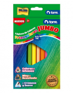 4 Caja de Lápices 12 Colores Jumbo Triangulares Torre