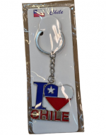 Llavero Metálico Yo Amo Chile x 12 Unds.