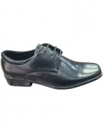 Zapatos Eco Cuero Hombre Color Negro  x 12 Pares. Talla: 39 -40 - 41 - 42 - 43 - 44 - 45