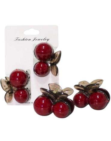 Mini Tiburón Cerezas Color Único x 24 Pares. Medida: 5 x 4 cm aprox.