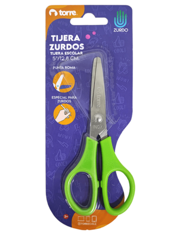 Tijera Escolar Para Zurdos Torre x 10 Unds. Medidas: 13 cm aprox