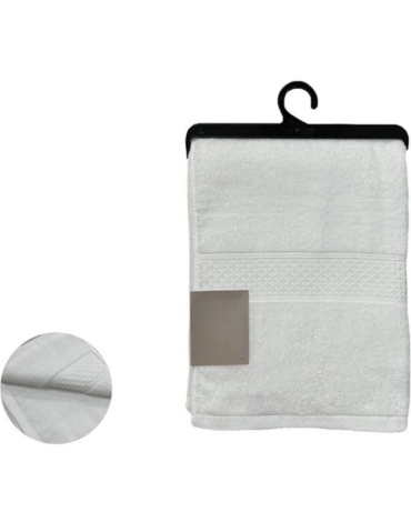 Toalla de Baño Algodón Color Blanco x 6 Unds. Medida: 140 x 70 cm aprox.