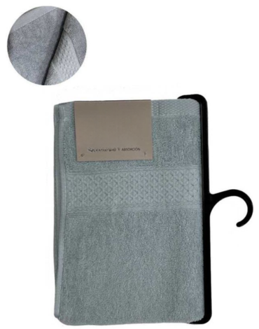 Toalla de Mano Algodón Color Gris Claro x 12 Unds. Medida: 35 x 75 cm aprox.