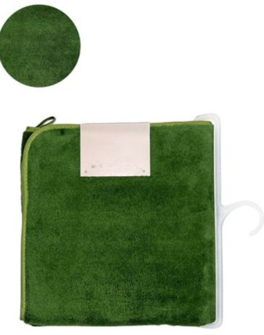 Toalla de Mano Microfibra Color Verde x 12 Unds. Medida: 50 x 90 cm aprox.
