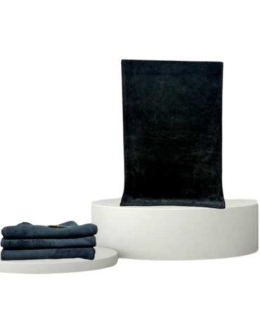 Toalla de Peluqueria Microfibra Color Negro x 12 Unds. Medida: 40 x 80 cm aprox.