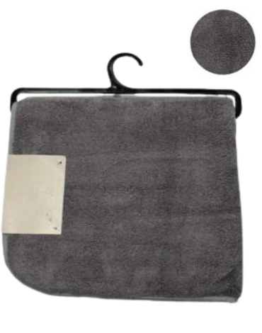 Toalla de Peluqueria Microfibra Color Gris x 12 Unds. Medida: 50 x 100 cm aprox.