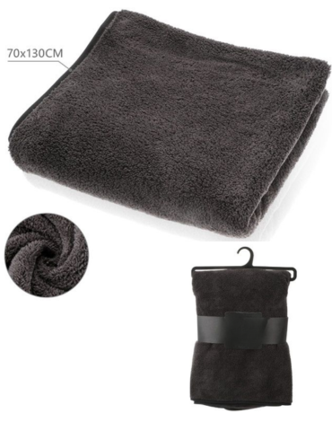 Toalla de Baño Microfibra Color Gris Oscuro x 6 Unds. Medida: 70 x 130 cm aprox.