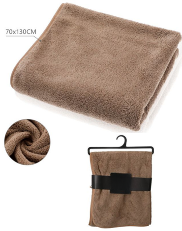 Toalla de Baño Microfibra Color Café x 6 Unds. Medida: 70 x 130 cm aprox.