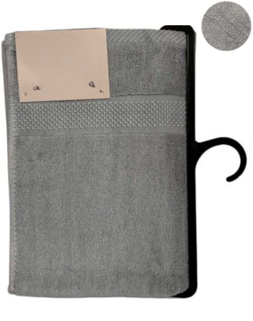 Toalla de Mano Algodón Color Gris x 12 Unds. Medida: 35 x 75 cm aprox