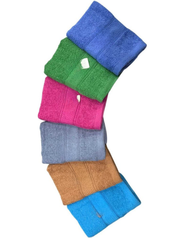 Toalla de Algodón Colores Surtidos x 12 Unds. Medida: 50 x 100 cm aprox.