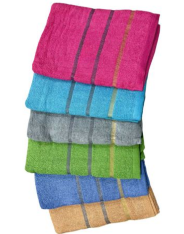 Toallon de Algodón Colores Surtidos x 12 Unds. Medida: 90 x 180 cm aprox.