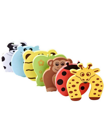 Tope para Puerta y Cajones de Goma Diseño Animales x 12 Unds. Medidas : 9.8 x 1.2 cm aprox.