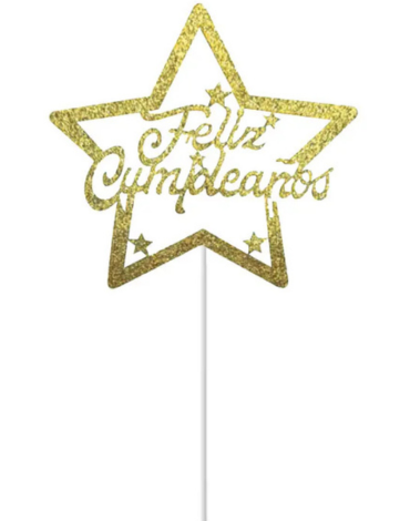 12 Set de Topper para Torta de Estrella (1 Set Trae: 4 PCS )