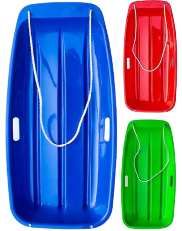 Trineo Plástico Colores Surtidos x 4 Unds. Medida: 64.5 x 36 cm aprox.