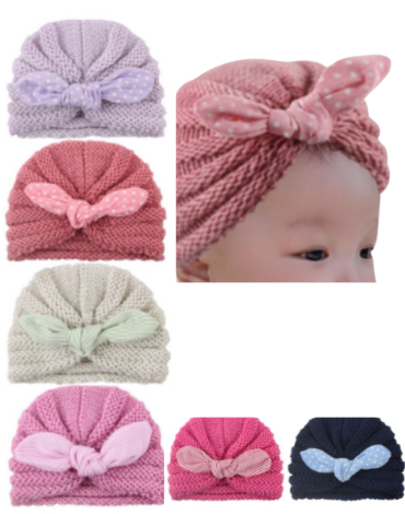 Turbante Lana de Bebe Colores Surtidos  x 12 Unds.