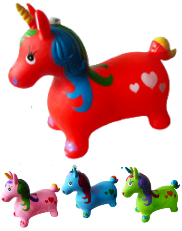 Juguete Inflable Saltarin de Unicornio x 4 Unidades