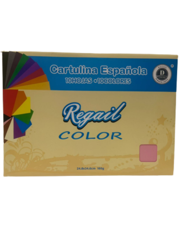 6 Carpeta Cartulina Española Regail (1 Set Trae: 10 Hojas)