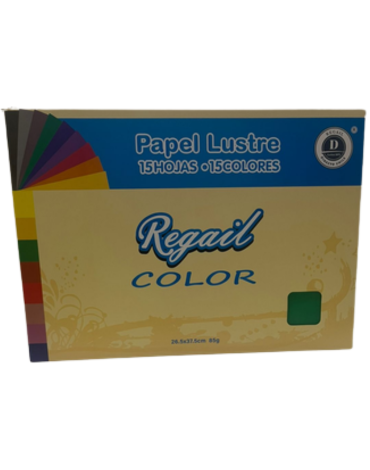 6 Carpeta Papel Lustre Regail (1 Set Trae: 15 Hojas)