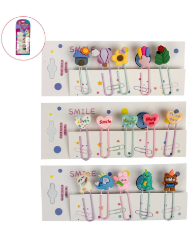 6 Set de Clips Decorativos (1 Set Trae: 6 PCS) Medida: 5 cm aprox.