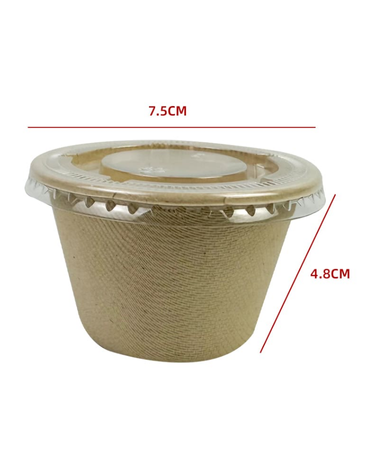 Vaso con Tapa Plástica Desechable x 200 Unds. Medidas : 7.5 x 4.8 cm aprox.