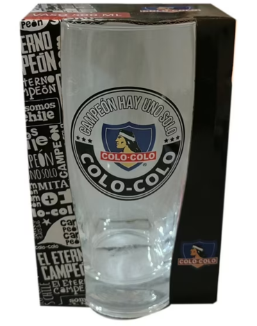 Vaso de Vidrio Colo Colo x 4 Unds. Medida: 500 ml aprox.