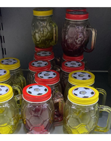 Vasos de Vidrio con Bombilla x 12 Unds. Medida: 450 ml aprox.