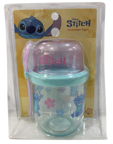 Vaso para Yogurt Stitch con Cuchara x 4 Unds.