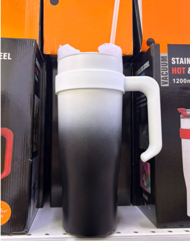 Vaso Térmico Degradado con Bombilla Colores Surtidos x 4 Unds. Medida: 1200 ml aprox.