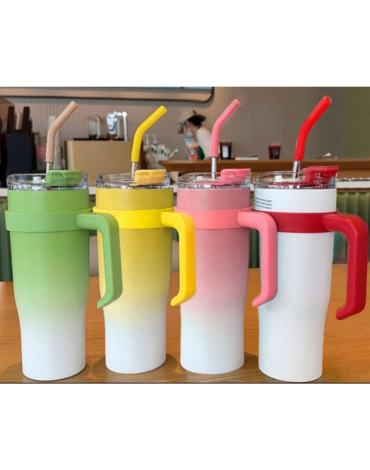Vaso Termico Degradado Colores Surtidos x 4 Unds. Medida: 1200 ml aprox.