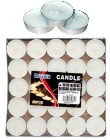 6 Set de Velas Flotantes Jasmine (1 Set Trae 50 PCS) Medida: 3.5 cm aprox.