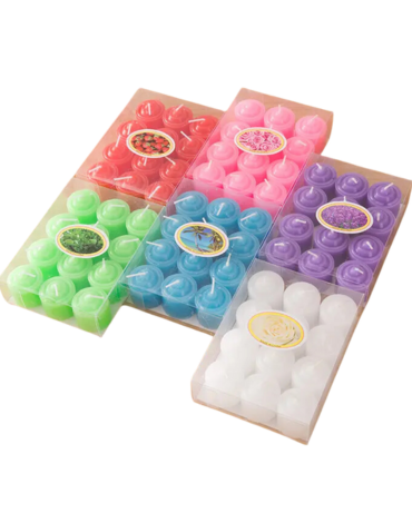 6 Set de Velas (1 Set Trae 12 PCS) Medida: 3 x 3.5 cm aprox.
