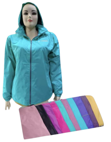 Cortaviento Mujer con Gorro y Malla x 4 Unds. Talla: M - L - XL - XXL