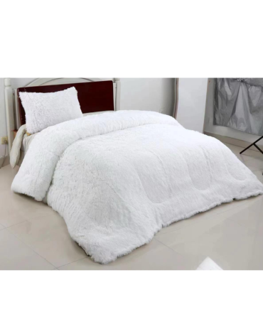 Cubrecama Peludito 2.5 Plazas + 2 Funda x 3 Unds.