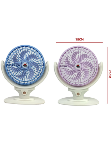 Ventilador USB de 7 Aspas Colores Surtidos x 4 Unds. Medida: 18 x 26 cm aprox.