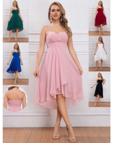 Vestido de Fiesta con Elástico Atrás Colores Surtidos x 12 Unds. Talla:M/L - XL/ 2XL.