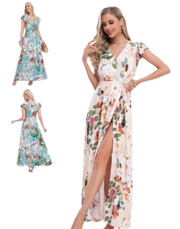 Vestido de Dama Colores Surtidos x 12 Unds .Talla: S - M  - L