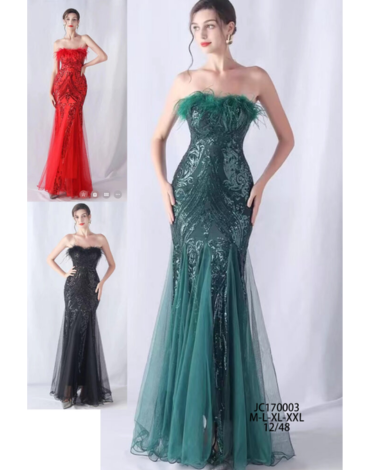 Vestido de Fiesta Colores Surtidos x 12 Unds. Talla: M - L - XL - XXL