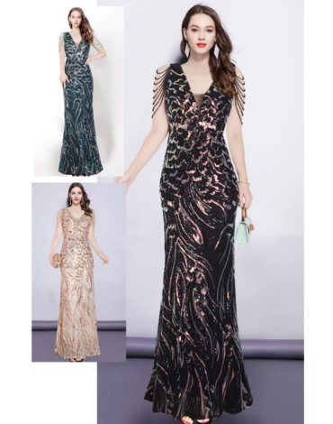 Vestido de Fiesta Colores Surtidos x 12 Unds. Talla: M - L - XL - XXL