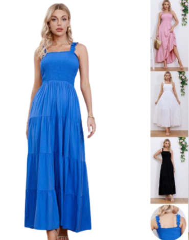 Vestido de Dama Colores Surtidos x 12 Unds .Talla: S - M  - L