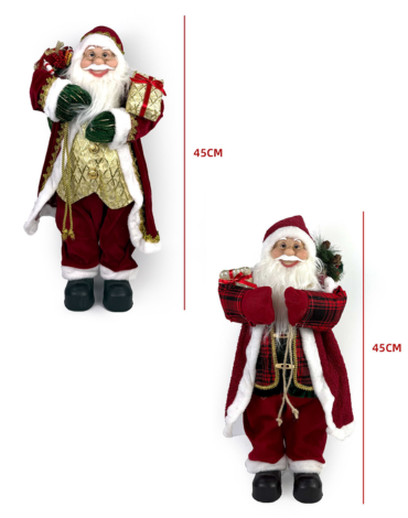 Viejo Pascuero Decorativo Navideño Rojo Clásico x 6 Unds. Medidas: 45 cm aprox.