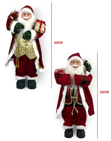 Viejo Pascuero Navideño x 6 Unds. Medidas: 60 cm aprox.