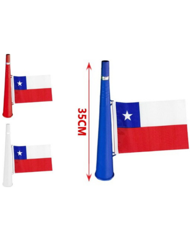 Vuvuzela  Fiestas Patrias Colores Surtidos x 12 Unds.Medida: 35 cm aprox.