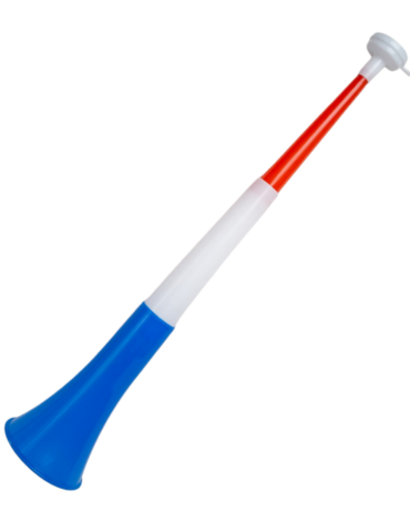 Vuvuzela Plástica Tricolor x 12 Unds.